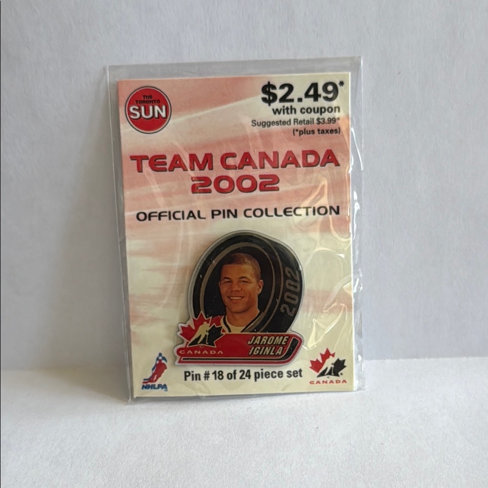 Jarome Iginla 2002 Team Canada Collectors Pin / Pin #18